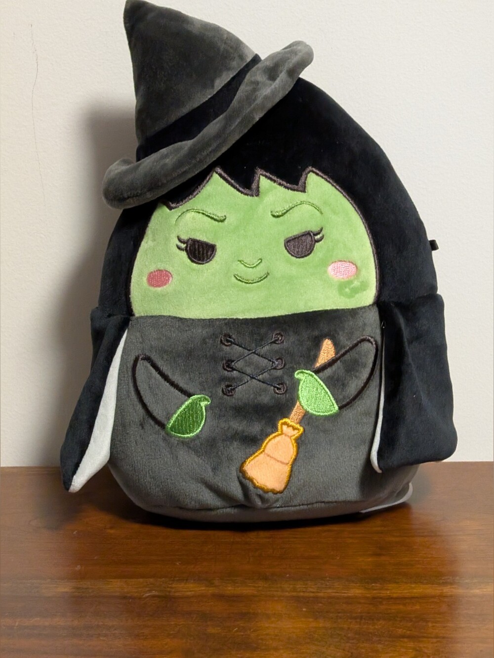 Wizard Of Oz. Squishmallow Plush Wicked Witch Character   - Black and Green .
